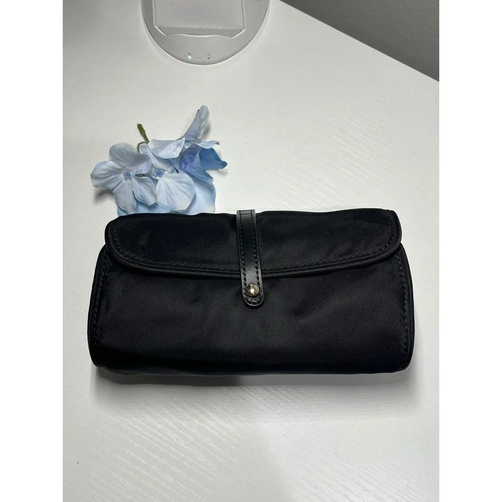 Kate Spade New York Black Nylon Travel Jewelry Roll Organizer PWRU5396